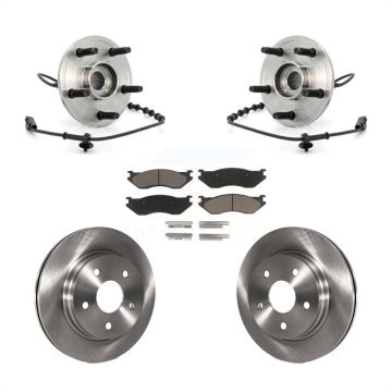 Front Hub Bearing Assembly Disc Brake Rotors And Ceramic Pads Kit For Dodge Ram 1500 KBB-122265