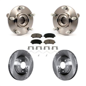 Front Hub Bearing Assembly Disc Brake Rotors And Ceramic Pads Kit For Nissan Rogue Select KBB-122266