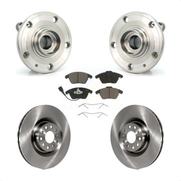 Front Hub Bearing Assembly Disc Brake Rotor Pad Kit For Volkswagen CC GTI Audi A3 Quattro KBB-122267