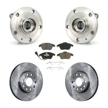 Front Hub Bearing Brake Rotor Pads Kit For Volkswagen Jetta Beetle Rabbit Audi Eos A3 GTI KBB-122268