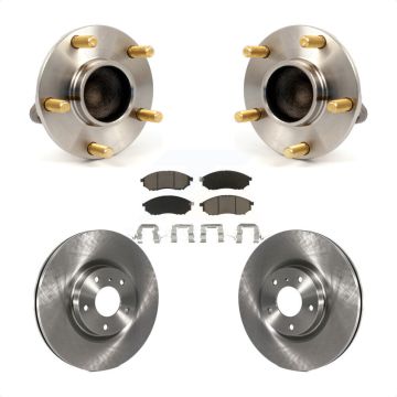 Front Hub Bearing Assembly Disc Brake Rotors And Pads Kit For INFINITI G35 Nissan 350Z KBB-122270
