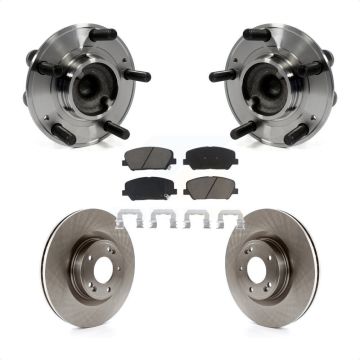 Front Hub Bearing Assembly Disc Brake Rotor And Ceramic Pad Kit For Hyundai Genesis Coupe KBB-122273