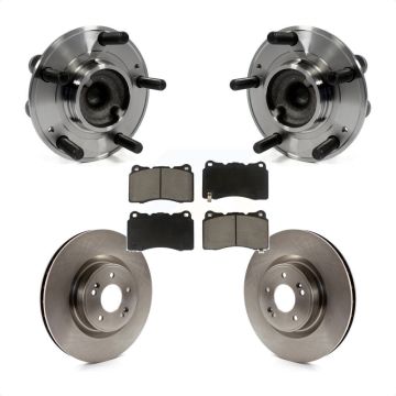 Front Hub Bearing Assembly Disc Brake Rotor And Ceramic Pad Kit For Hyundai Genesis Coupe KBB-122274