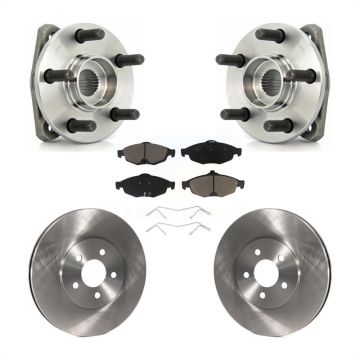 Front Hub Bearing Assembly Disc Brake Rotor & Pads Kit For Chrysler Sebring Dodge Stratus KBB-122279