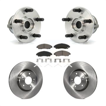 Front Hub Bearing Assembly Disc Brake Rotors And Pads Kit For Honda Pilot Acura MDX ZDX KBB-122285