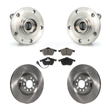 Front Hub Bearing Assembly Disc Brake Rotors And Ceramic Pads Kit For Volkswagen Jetta KBB-122287