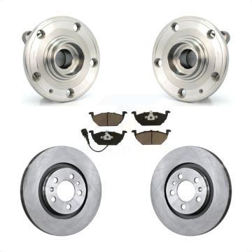 Front Hub Bearing Assembly Disc Brake Rotors And Ceramic Pads Kit For Volkswagen Jetta KBB-122288