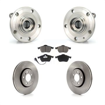 Front Hub Bearing Assembly Disc Brake Rotors And Ceramic Pads Kit For Volkswagen Jetta KBB-122289