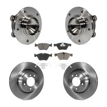 Front Hub Bearing Assembly Disc Brake Rotors And Ceramic Pads Kit For 2006 BMW 330i KBB-122292