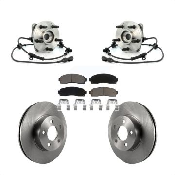 Front Hub Bearing Brake Rotor Pad Kit For Ford Ranger Explorer Sport Trac Mazda B4000 4WD KBB-122297