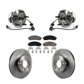 Front Hub Bearing Brake Rotor & Pads Kit For Ford Ranger Mazda B4000 Square Connector 4WD KBB-122298