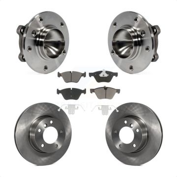 Front Hub Bearing Assembly Disc Brake Rotors And Pads Kit For BMW 128i 328i 323i 325i KBB-122300