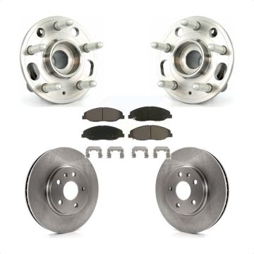 Front Hub Bearing Brake Rotor And Pad Kit For 2014 Cadillac CTS Without Heavy Duty Brakes KBB-122305