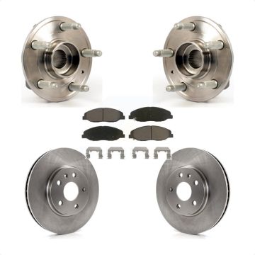 Front Hub Bearing Assembly Disc Brake Rotors And Ceramic Pads Kit For Cadillac CTS KBB-122306