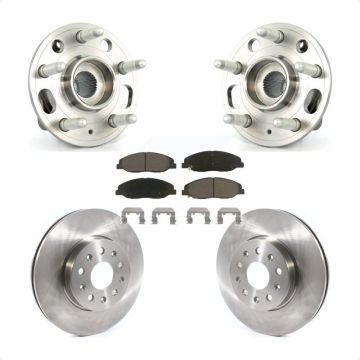 Front Hub Bearing Brake Rotor And Pad Kit For 2014 Cadillac CTS Without Heavy Duty Brakes KBB-122309