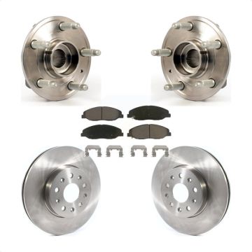 Front Hub Bearing Assembly Brake Rotor Pad Kit For Cadillac CTS Without Heavy Duty Brakes KBB-122310