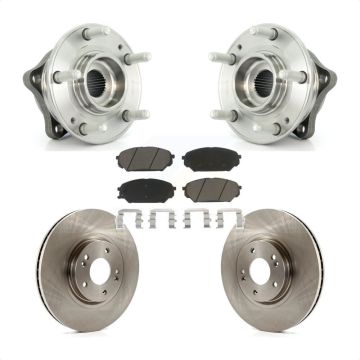 Front Hub Bearing Assembly Disc Brake Rotors And Pads Kit For 2007-2012 Hyundai Veracruz KBB-122312
