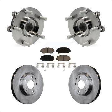 Front Hub Bearing Assembly Disc Brake Rotor And Ceramic Pads Kit For 2013-2015 Mazda CX-5 KBB-122314