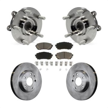 Front Hub Bearing Assembly Disc Brake Rotors And Ceramic Pads Kit For Mazda 6 KBB-122315