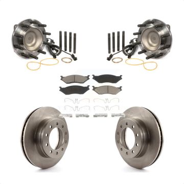 Front Hub Bearing Brake Rotor And Pad Kit For 2011-2016 Ford F-450 Super Duty F-550 4 X 2 KBB-122319