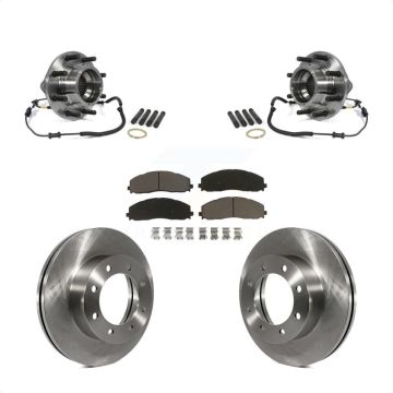 Front Hub Bearing Brake Rotor Pad Kit For Ford F-350 Super Duty 4WD With Dual Rear Wheels KBB-122320