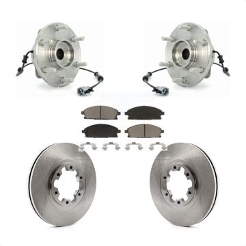 Front Hub Bearing Assembly Disc Brake Rotors And Pads Kit For 2004 Nissan Pathfinder KBB-122322