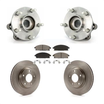 Front Hub Bearing Assembly Disc Brake Rotors And Pads Kit For 2004-2009 Nissan Quest KBB-122324