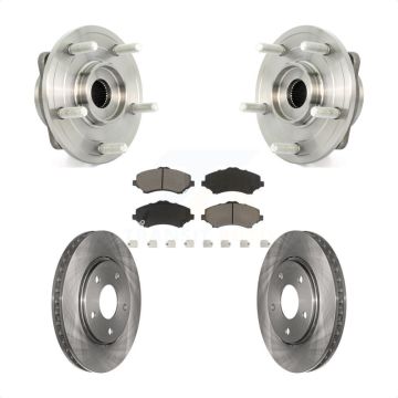 Front Hub Bearing Assembly Disc Brake Rotors And Ceramic Pads Kit For Dodge Journey KBB-122328