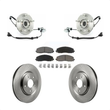 Front Hub Bearing Assembly Disc Brake Rotors And Ceramic Pads Kit For Volkswagen Routan KBB-122332