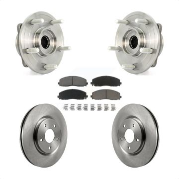 Front Hub Bearing Assembly Disc Brake Rotors And Ceramic Pads Kit For Dodge Journey KBB-122333