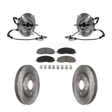 Front Hub Bearing Assembly Disc Brake Rotors And Ceramic Pads Kit For Dodge Grand Caravan KBB-122334
