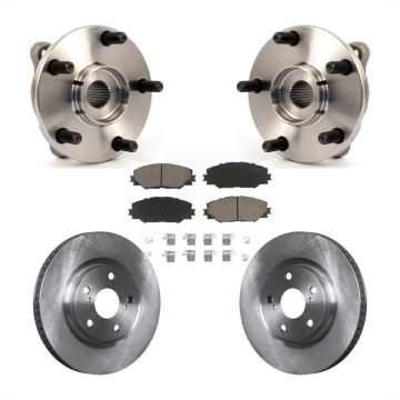 Front Hub Bearing Assembly Disc Brake Rotor & Pad Kit For Toyota RAV4 Scion Corolla iM tC KBB-122337