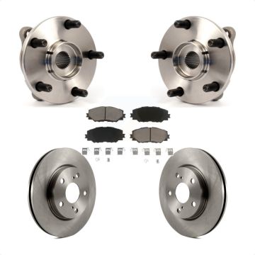 Front Hub Bearing Disc Brake Rotor Pads Kit For Toyota RAV4 Prius V Scion xB Lexus HS250h KBB-122338