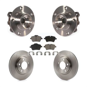 Front Hub Bearing Assembly Disc Brake Rotor & Pads Kit For Mini Cooper Countryman Paceman KBB-122344