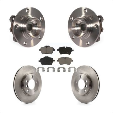 Front Hub Bearing Assembly Disc Brake Rotor & Pads Kit For Mini Cooper Countryman Paceman KBB-122345