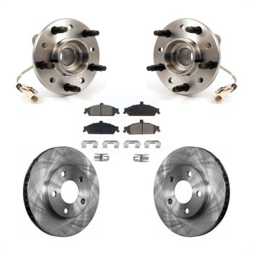Front Hub Bearing Brake Rotor & Pads Kit For Pontiac Grand Am Chevrolet Malibu Oldsmobile KBB-122346