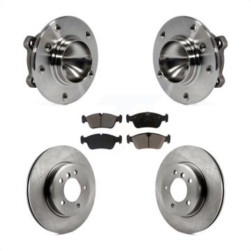 Front Hub Bearing Assembly Disc Brake Rotors And Ceramic Pads Kit For 2006 BMW 325Ci KBB-122349