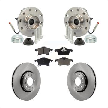 Front Hub Bearing Assembly Disc Brake Rotors And Pads Kit For 2008-2009 Saturn Astra KBB-122350