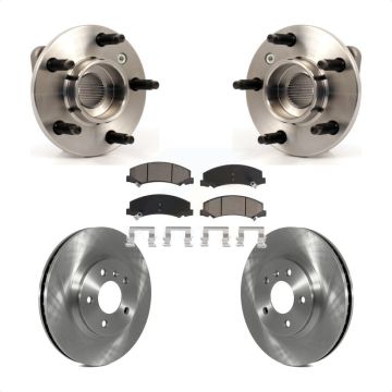 Front Hub Bearing Assembly Brake Rotor & Pad Kit For Chevrolet Impala Monte Carlo Non-ABS KBB-122351