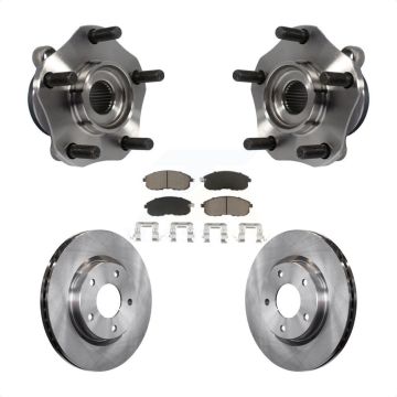Front Hub Bearing Assembly Disc Brake Rotors And Ceramic Pads Kit For Nissan Sentra KBB-122352