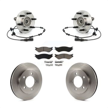 Front Hub Bearing Assembly Disc Brake Rotor Pad Kit For Ford Expedition Lincoln Navigator KBB-122360