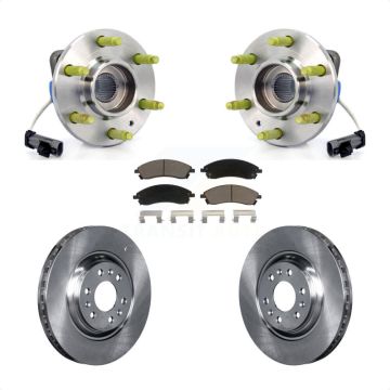Front Hub Bearing Assembly Disc Brake Rotors And Pads Kit For 2004-2009 Cadillac SRX AWD KBB-122366