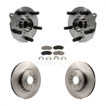 Front Hub Bearing Assembly Disc Brake Rotors And Pads Kit For 2011-2014 Honda Odyssey KBB-122368