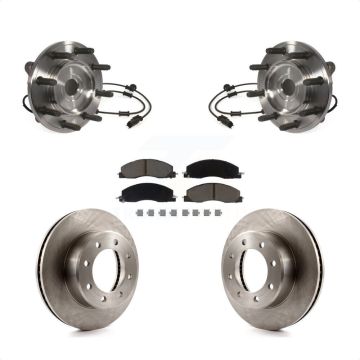 Front Hub Bearing Assembly Disc Brake Rotors And Ceramic Pads Kit For Ram 3500 2500 KBB-122373