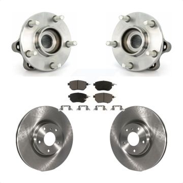 Front Hub Bearing Assembly Disc Brake Rotors And Pads Kit For 2005-2007 Nissan Murano KBB-122375