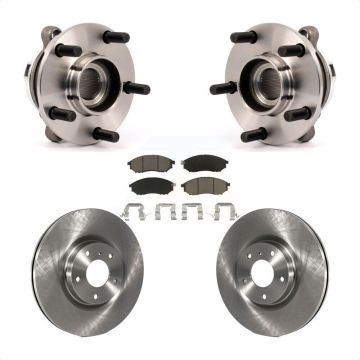 Front Hub Bearing Assembly Disc Brake Rotors And Ceramic Pads Kit For Nissan Murano KBB-122376