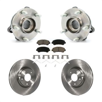 Front Hub Bearing Assembly Disc Brake Rotors And Ceramic Pads Kit For Nissan Maxima KBB-122377