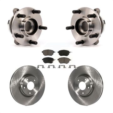 Front Hub Bearing Assembly Disc Brake Rotors And Ceramic Pads Kit For Nissan Murano KBB-122378
