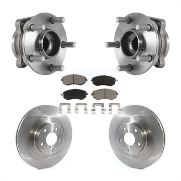 Front Hub Bearing Assembly Disc Brake Rotor And Pads Kit For Subaru Forester Crosstrek XV KBB-122379