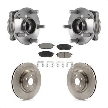Front Hub Bearing Assembly Disc Brake Rotor And Ceramic Pads Kit For Subaru Forester 2.0L KBB-122381